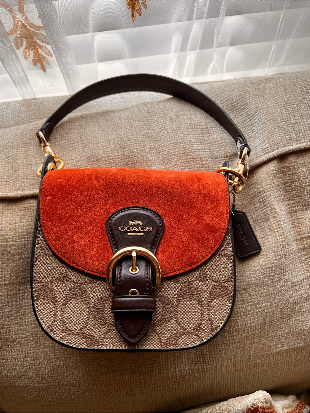 Coach Signature Canvas Kleo Shoulder Bag